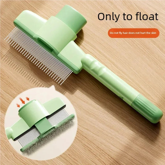 One Button Self-Cleaning Pet Hair Remover Brush Multifunctional Dog Cat Massage Comb Portable Grooming Brush