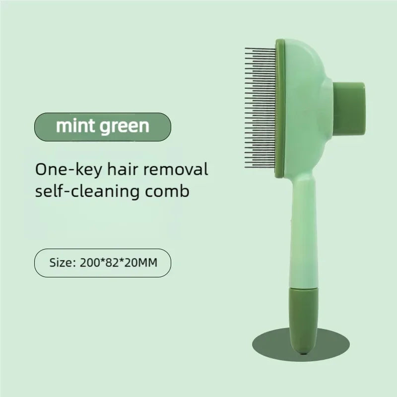 One Button Self-Cleaning Pet Hair Remover Brush Multifunctional Dog Cat Massage Comb Portable Grooming Brush