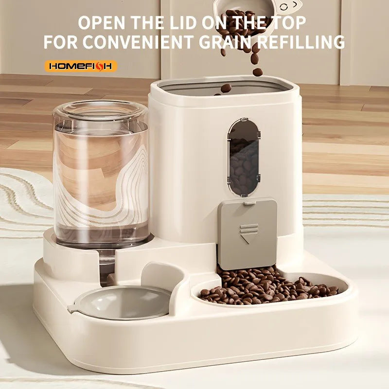 2in 1 Cat Food Dispenser Water and Food Integrated Fully Automatic Cat Food Feeding and Water Dispenser Cute Water Dispenser
