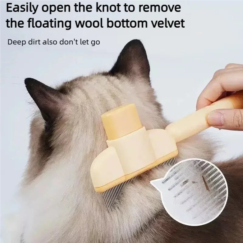 One Button Self-Cleaning Pet Hair Remover Brush Multifunctional Dog Cat Massage Comb Portable Grooming Brush