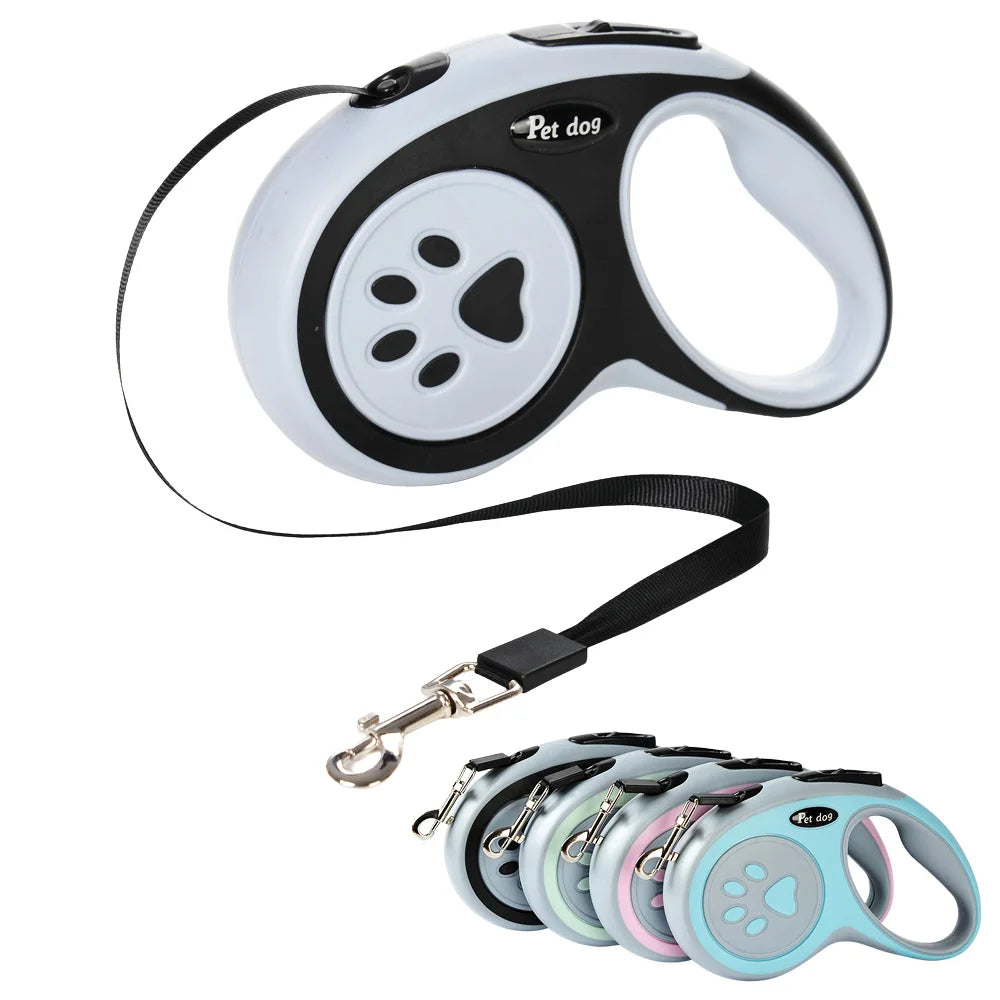 3m 5m Nylon Pet Dog Leash Automatic Retractable Extending Rope Puppy Walking Running Traction Roulette For Small Big Dogs Cats