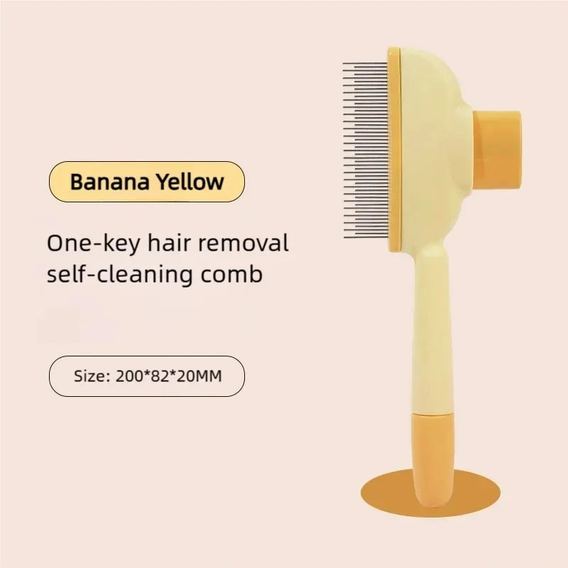 One Button Self-Cleaning Pet Hair Remover Brush Multifunctional Dog Cat Massage Comb Portable Grooming Brush