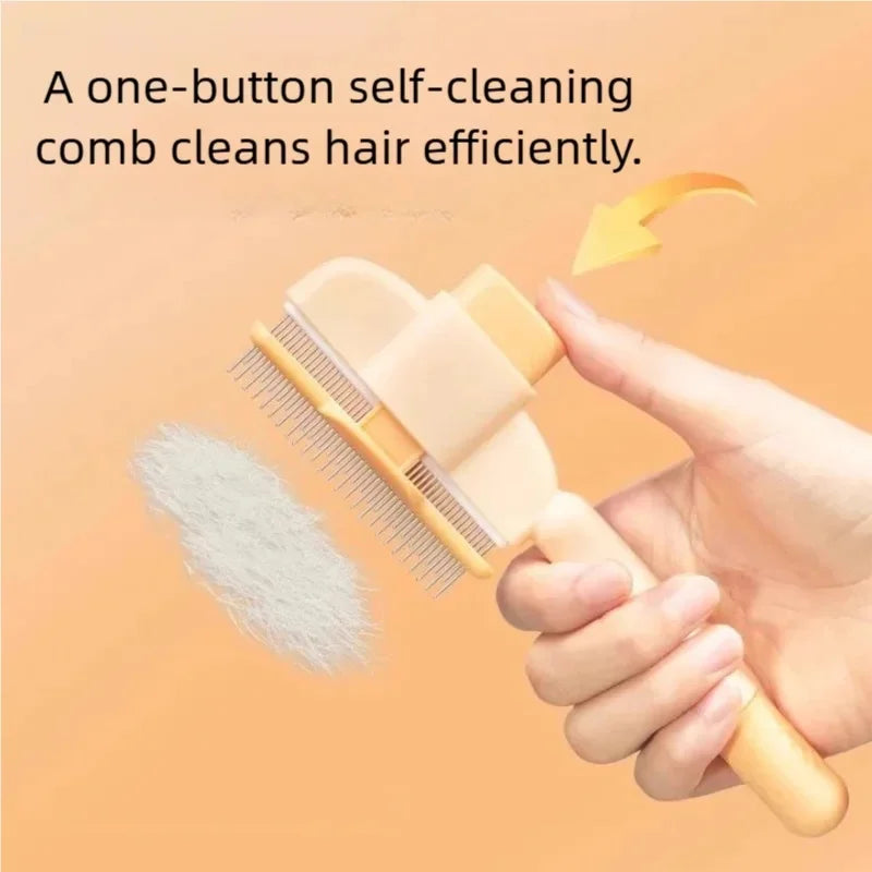 One Button Self-Cleaning Pet Hair Remover Brush Multifunctional Dog Cat Massage Comb Portable Grooming Brush