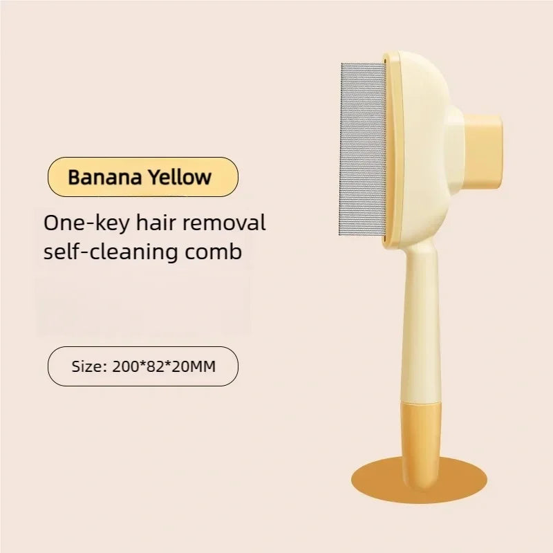 One Button Self-Cleaning Pet Hair Remover Brush Multifunctional Dog Cat Massage Comb Portable Grooming Brush